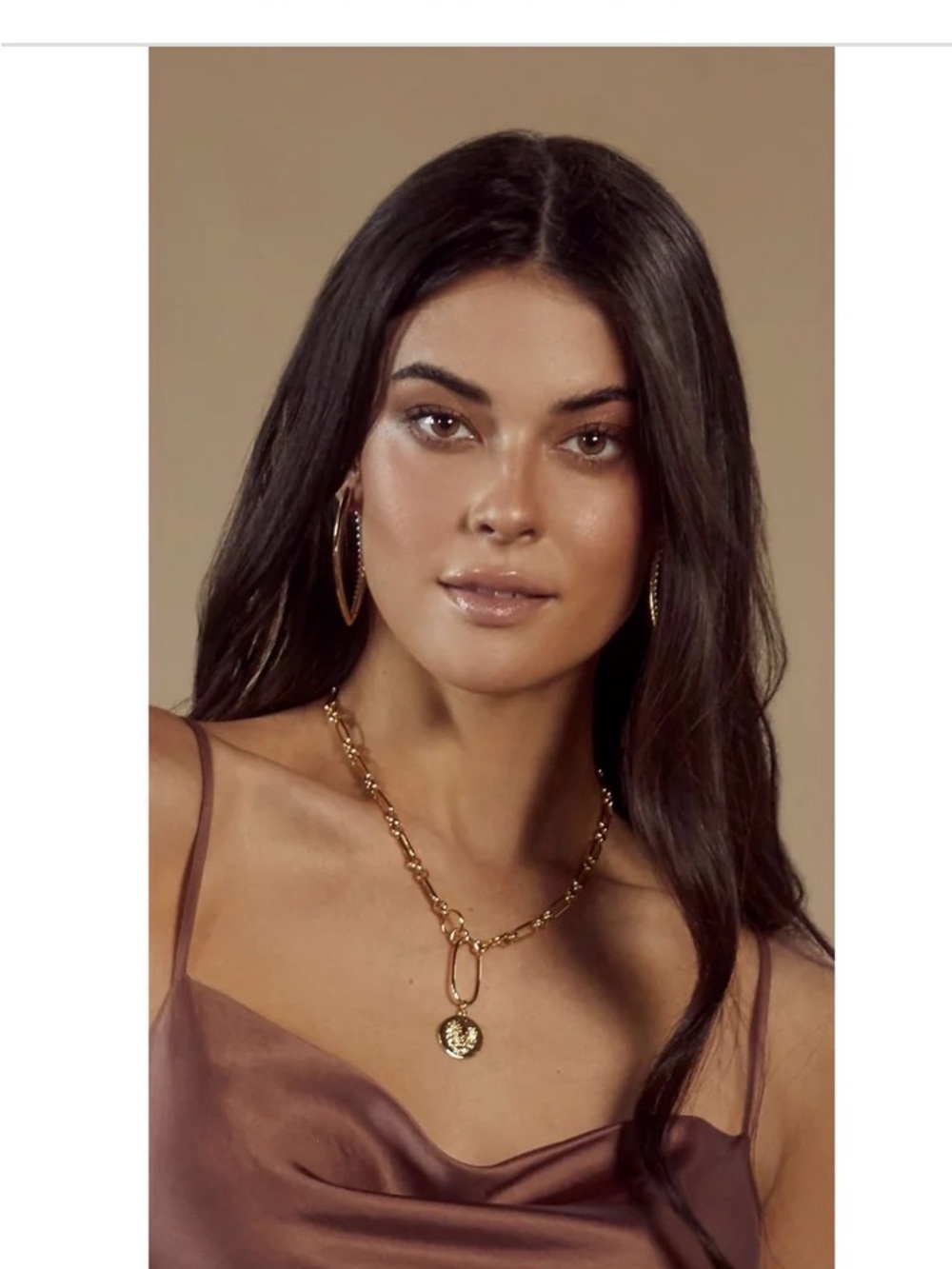 Sahira Zoe Lion Medallion Lariat Necklace